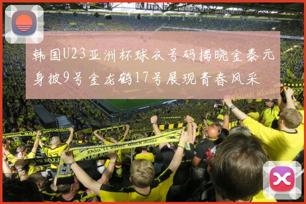 韩国U23亚洲杯球衣号码揭晓金泰元身披9号金龙鹤17号展现青春风采